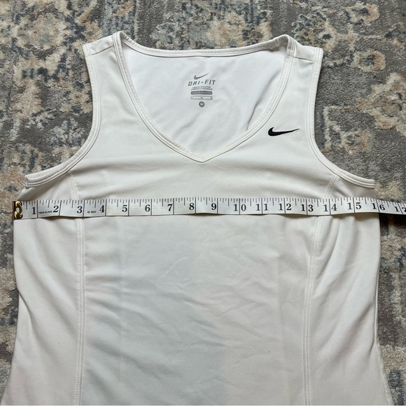 Nike Women's White Dri-FIT Tank Top - Picture 3 of 5